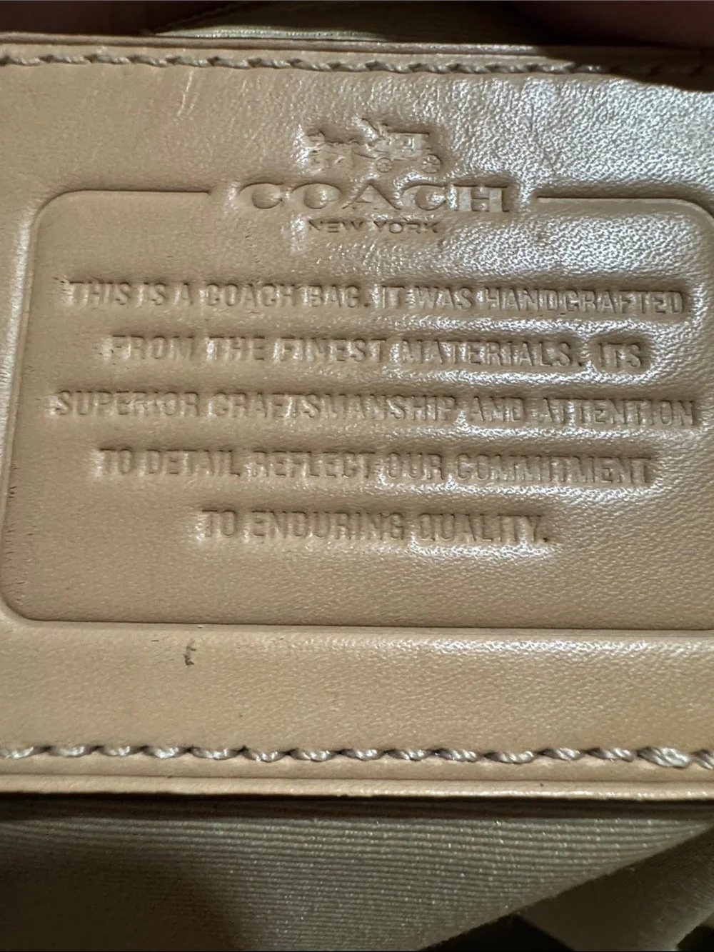 Coach Beige Peyton Cora Signature Dome Satchel